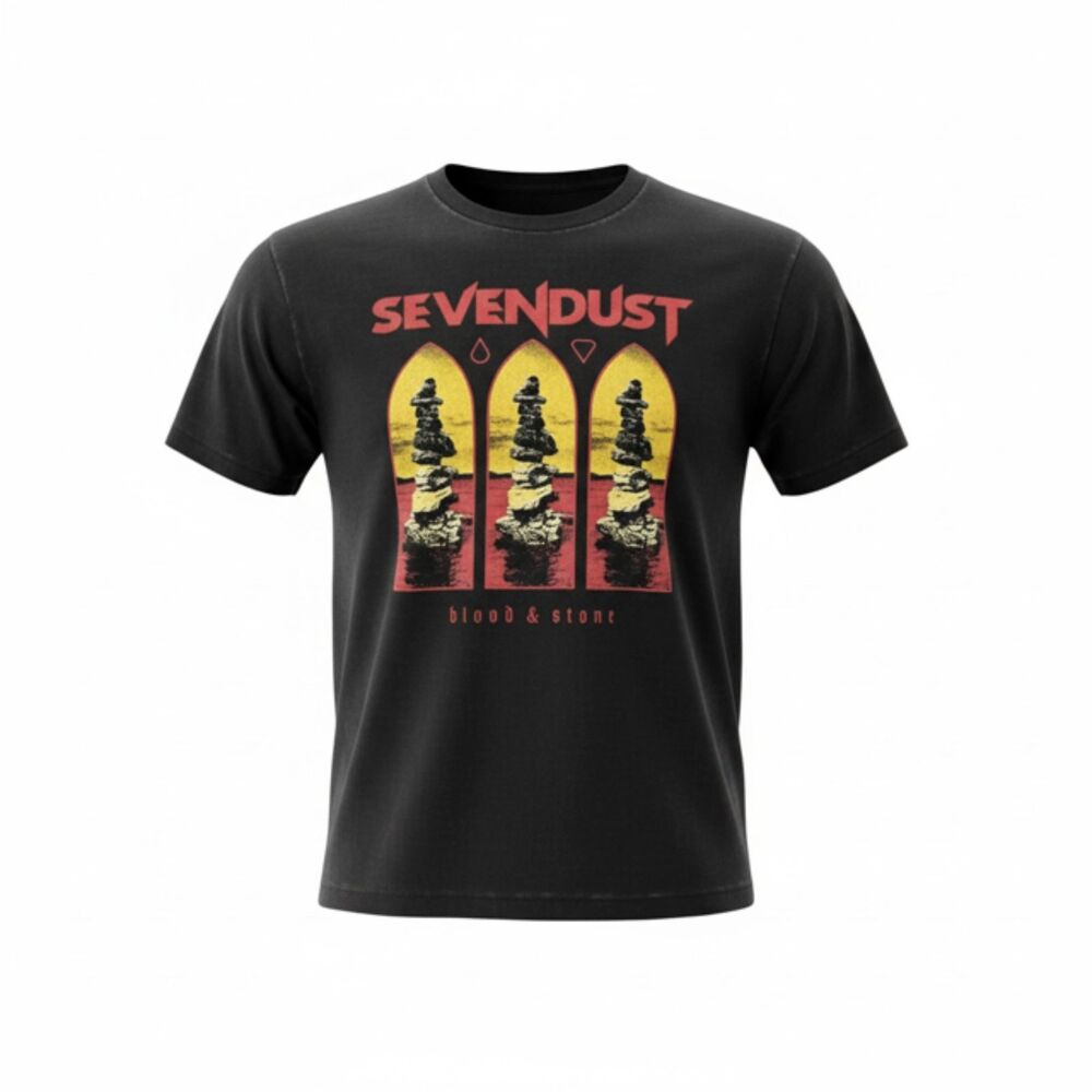 Seven Dust Blood & Stone Band Graphic T-Shirt - Large